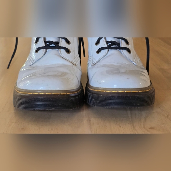 Dr. Martens White and Black Combat Boots - Picture 3 of 7